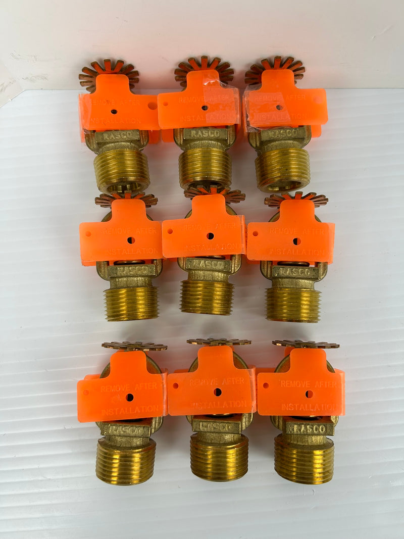 Rasco R3612 Fire Sprinkler Head 200°F 93°C - Lot of 9