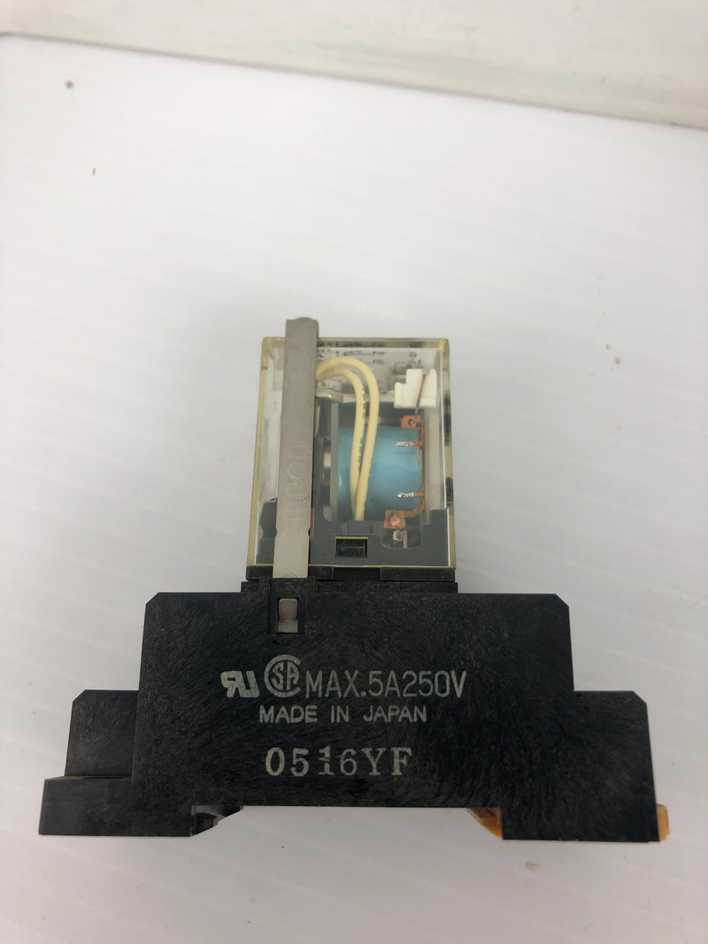 OMRON MY4N-D2 Relay 24 VDC with Base 0516YF