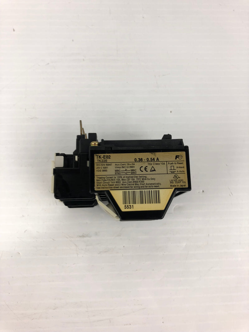 Fuji Electric TK-E02 Thermal Overload Relay