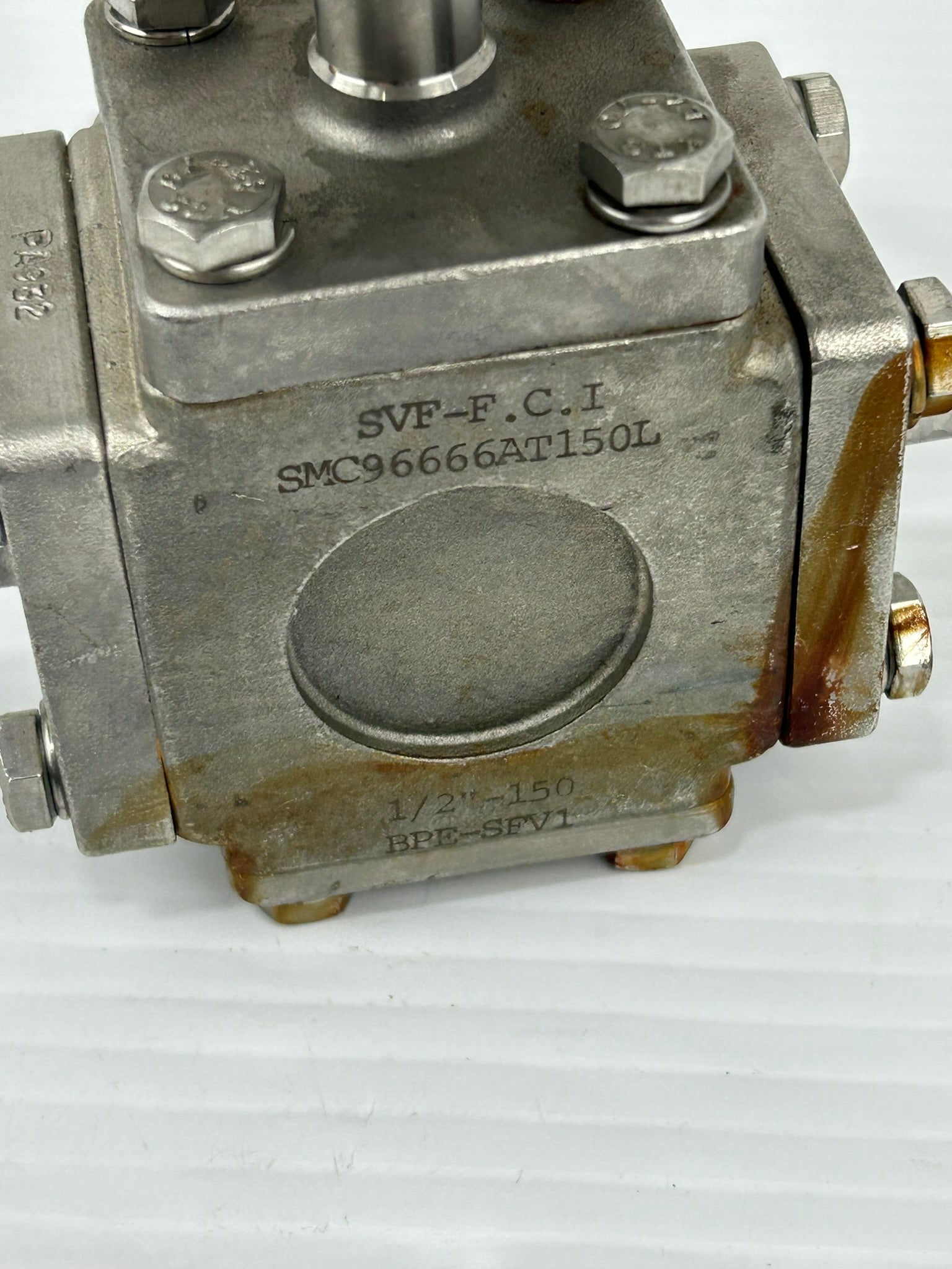SVF Flow Controls 1000 WOG Valve 1/2"-CF3M 150 with Handle