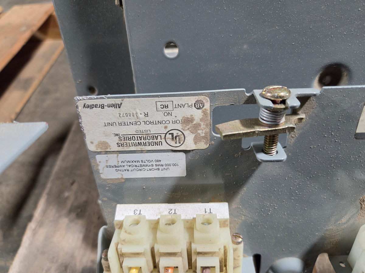 Allen-Bradley MCC Bucket 2113B Size 1 FVNR 15A Breaker 3HP 3PH 480V - No Door
