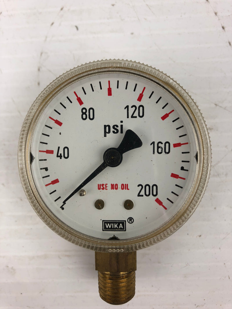 WIKA 2-200-S Pressure Gauge 0-200 PSI