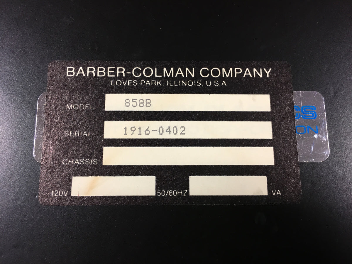 Barber Colman 858B Maco III B/AMD Programmer