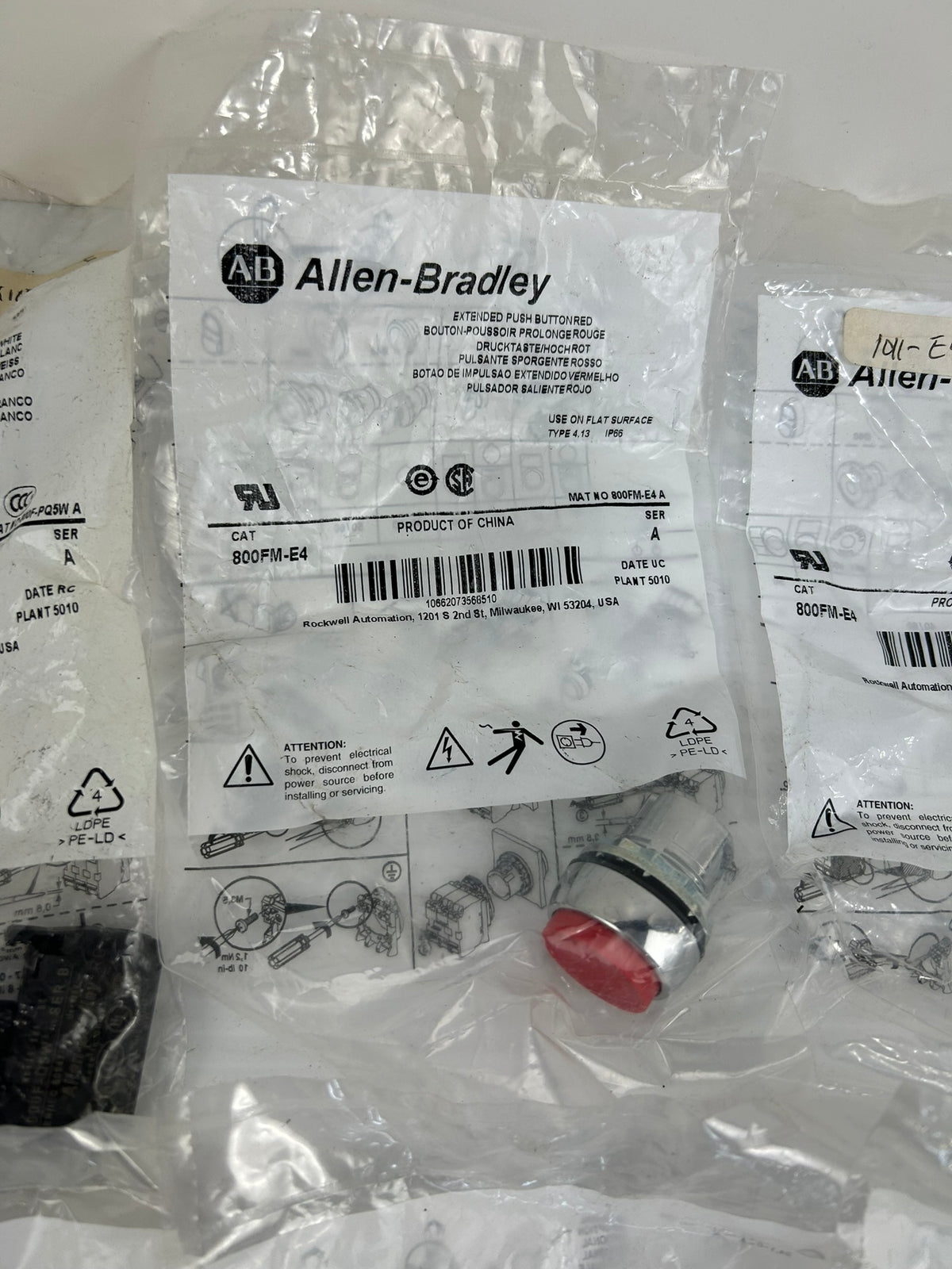 Allen Bradley Push Button NEW Lot of 8 800FM-LG5 800F-PQ5W 800FM-F2 800F-PQ11