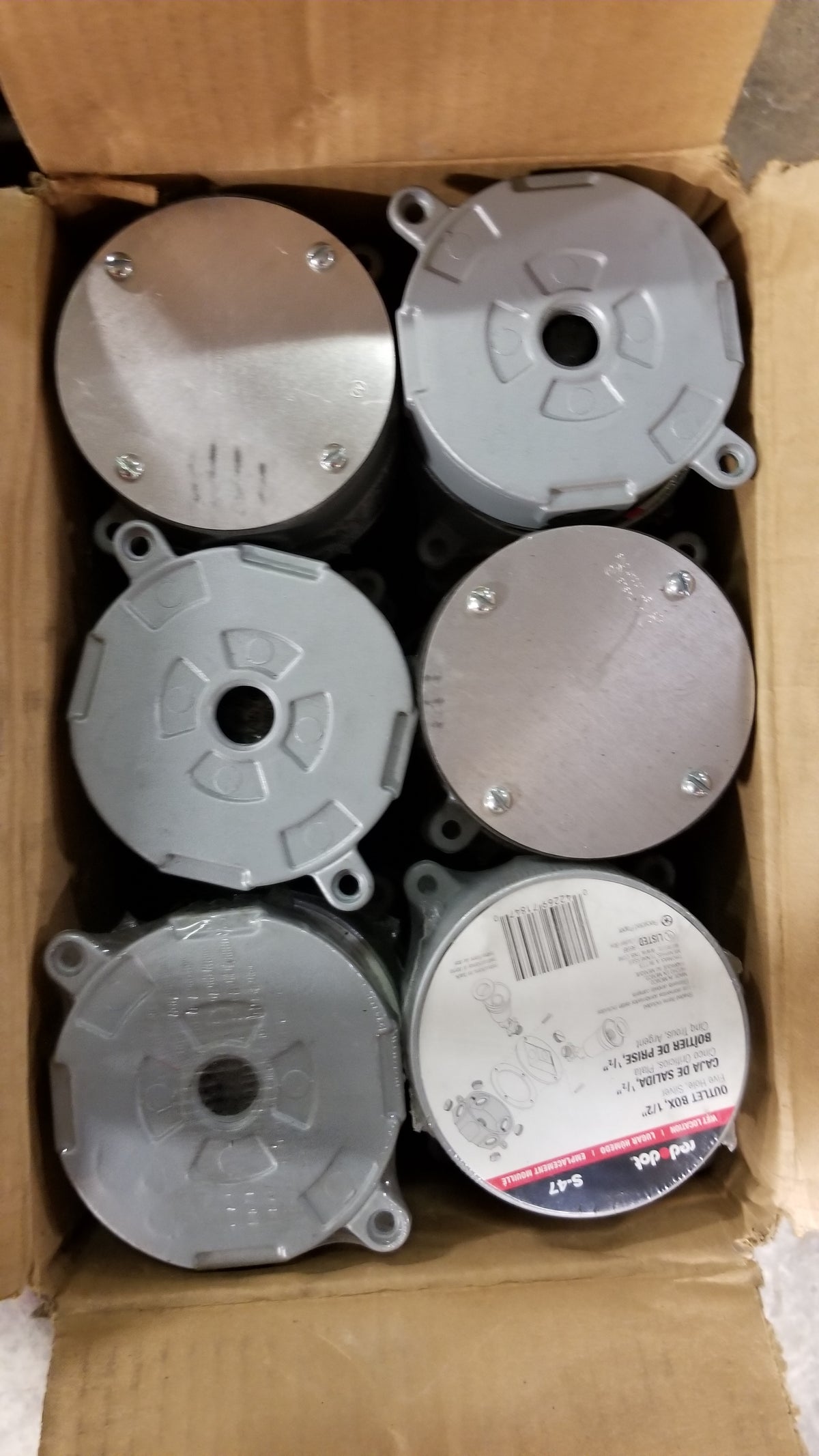 Red Dot 1/2" Outlet Boxes "Wet Location" S-47 - Box of 36 NEW