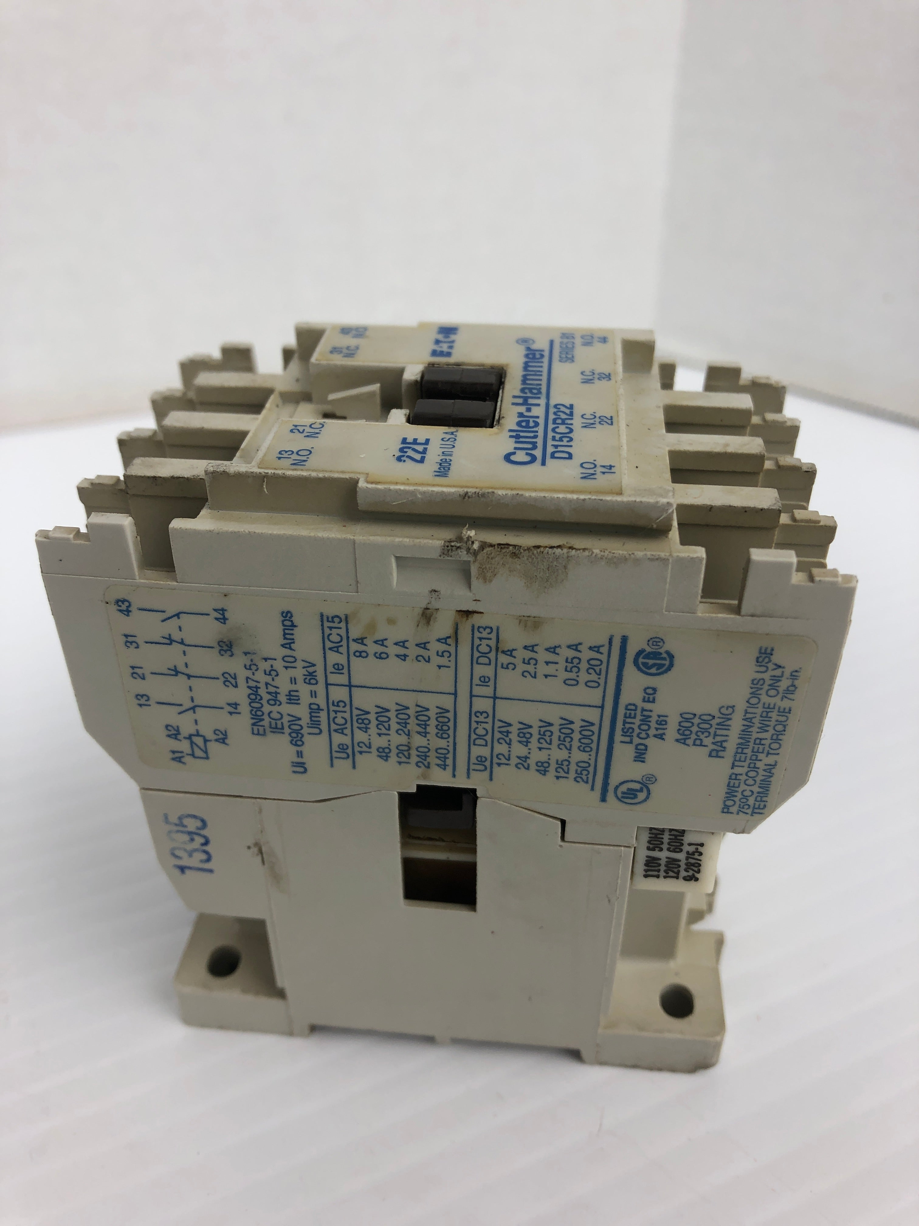 Cutler Hammer D15CR22 Relay 22E Series B1