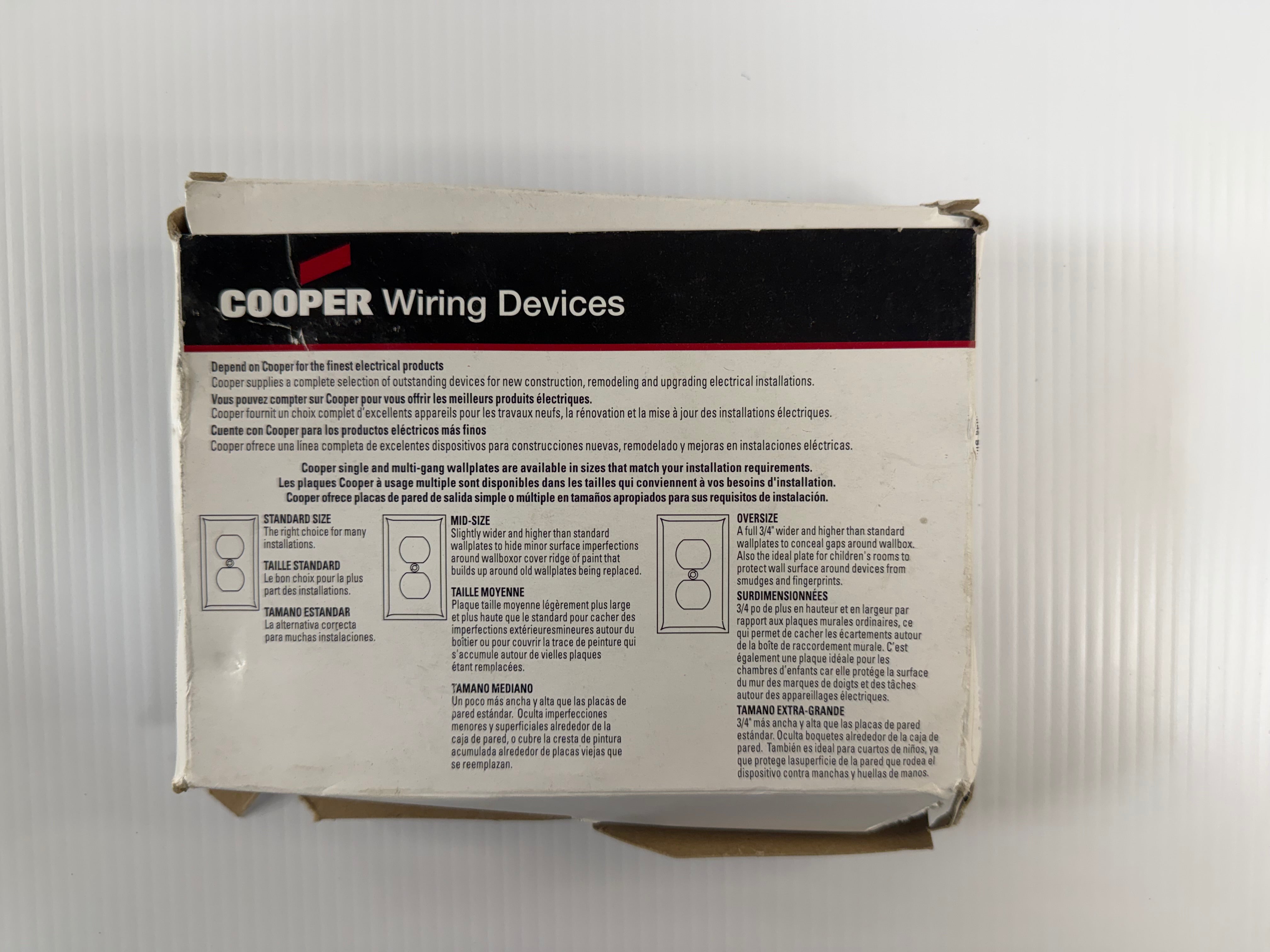 Cooper Wiring 1-Gang Receptable 5132A-L Box of 10 Almond