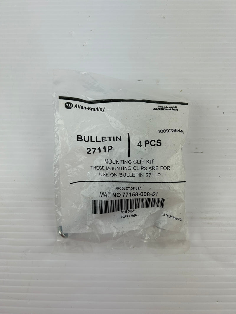 Allen Bradley 2711P Mounting Clip Kit 77158-008-51 - Bag of 4