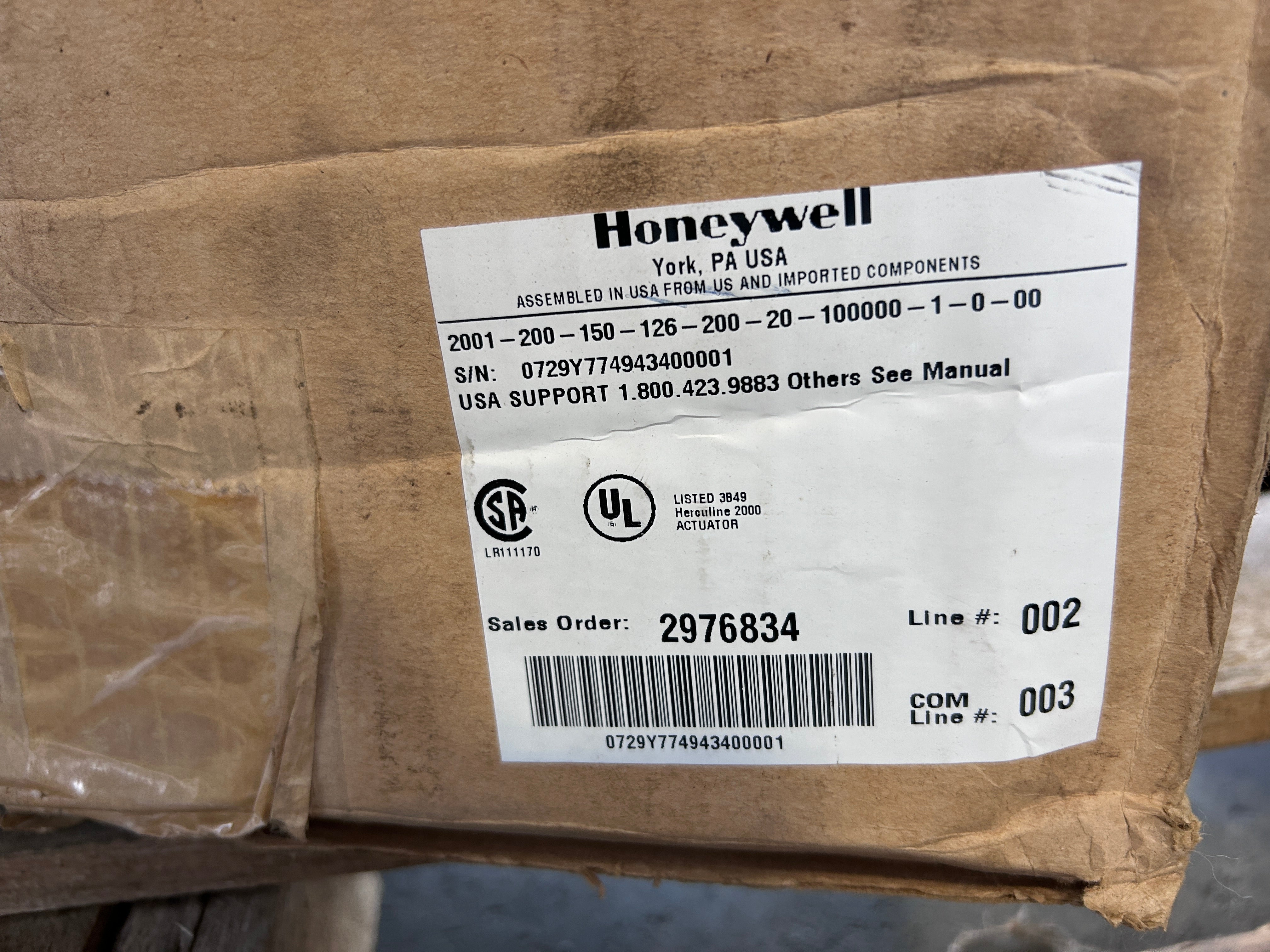 Honeywell 2001-200-150-126-200-20-100000-1-0-00 Modbus RTU