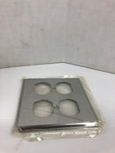 Chrome 83102 Wall Plate 2 Gang Duplex - Lot of 6