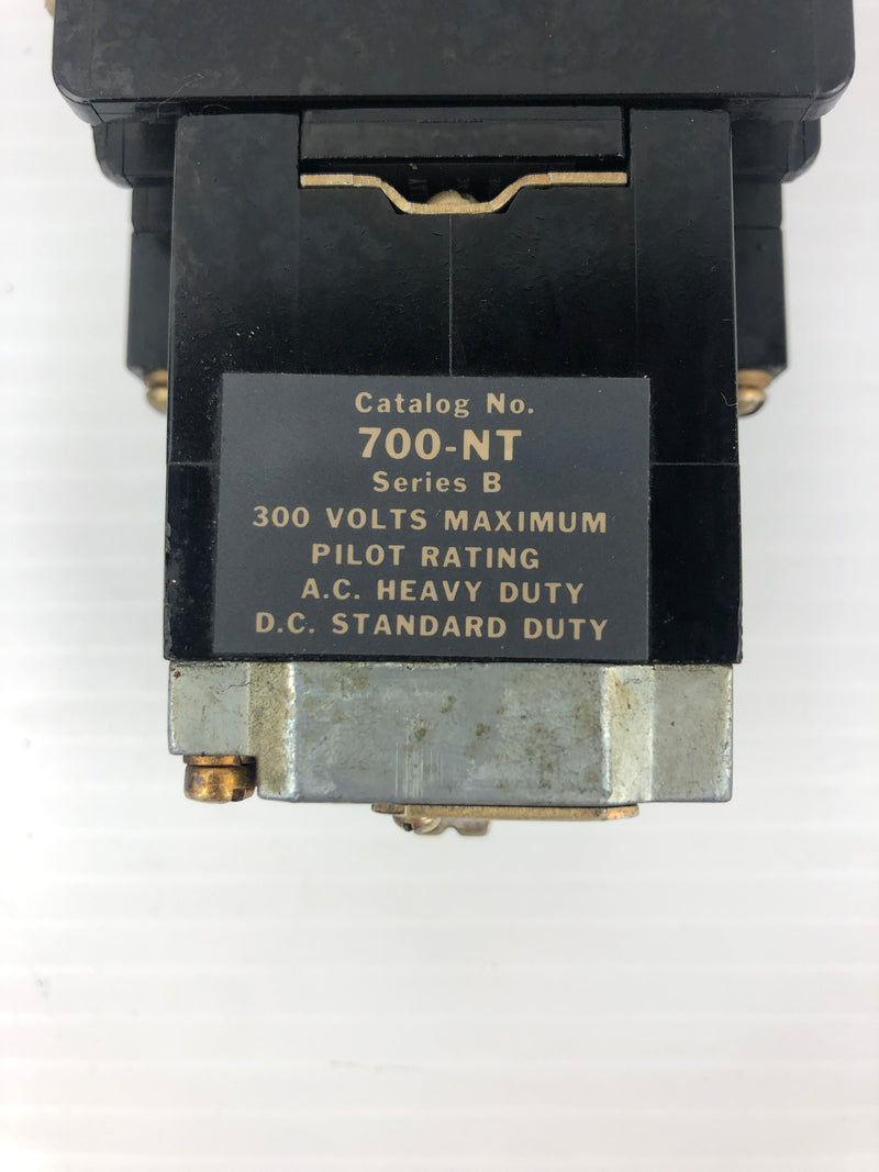 Allen-Bradley 700-N400A1 Relay Ser. B With 700-NT Pneumatic Time Delay Unit