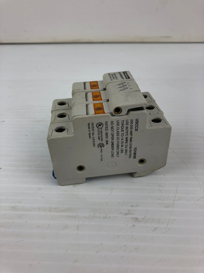 Ferraz Shawmut USCC3I 3P Ultrasafe Fuse Holder 600V 30A