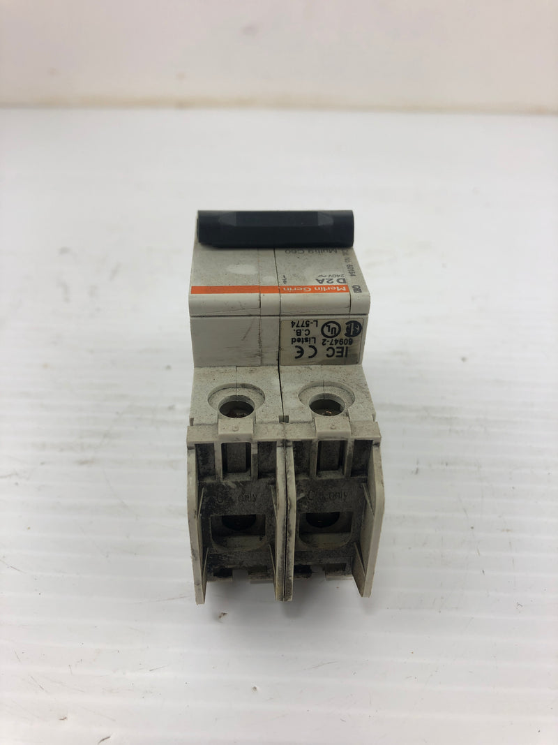 Merlin Gerin 60154 Circuit Breaker D2A 2 Pole