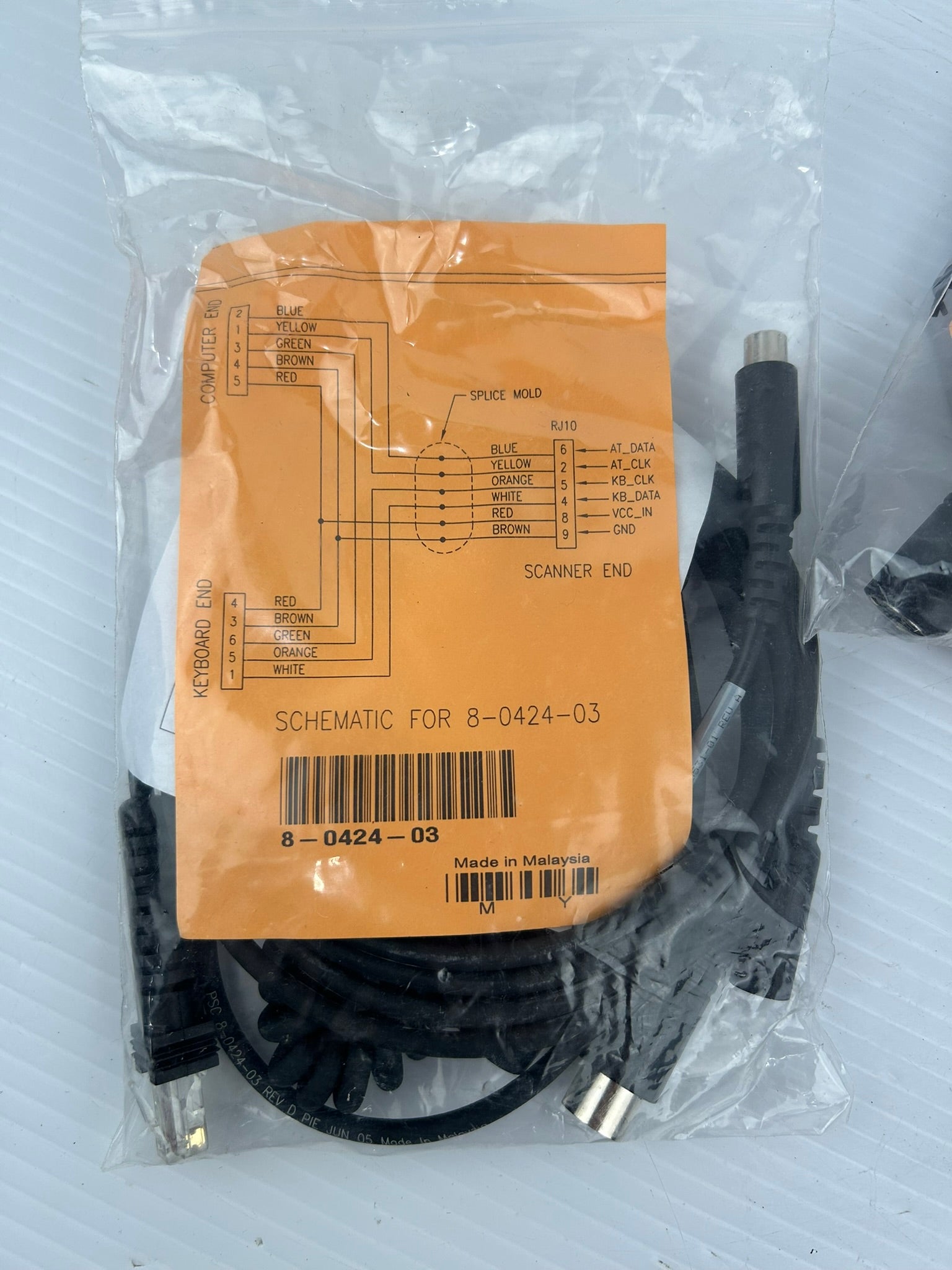Adapter Plug for QuickScan 6000 / 6000 Plus Scanners 8-0424-03 - Lot of 2