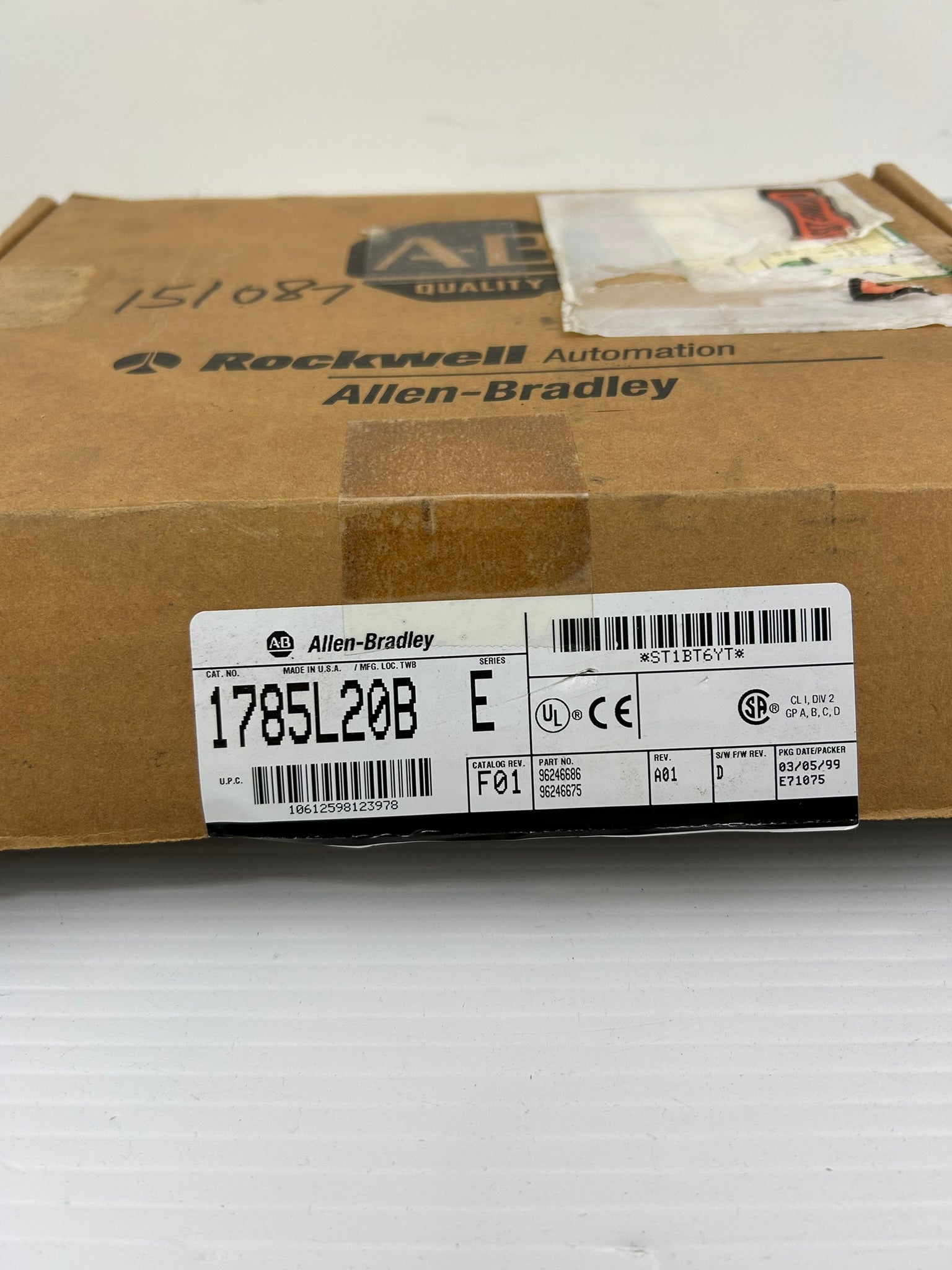Allen Bradley 1785-L20B PLC-5/20 Processor Module Series D 1785L20B