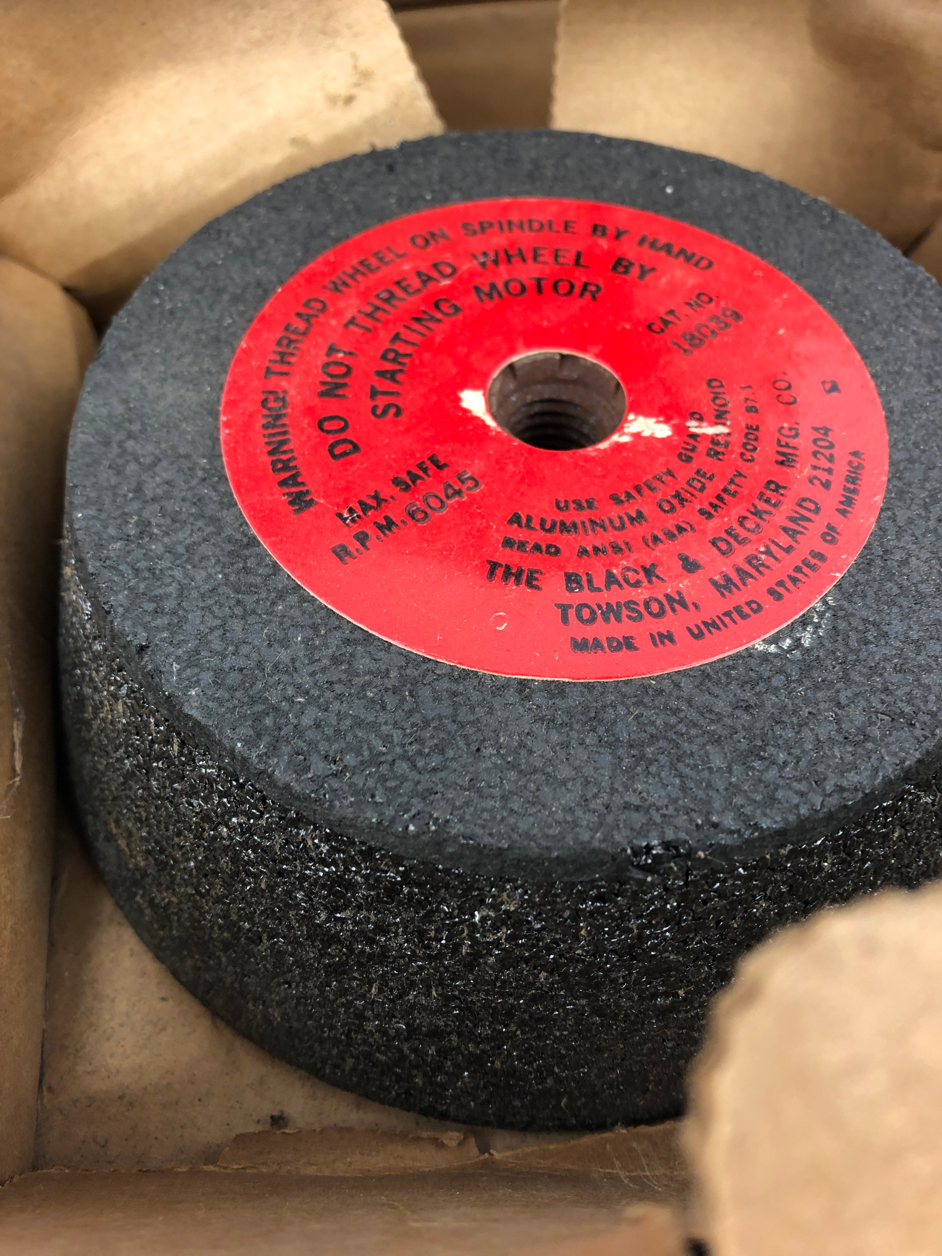 Black & Decker 18039 Cup Grinding Wheel 6045 RPM
