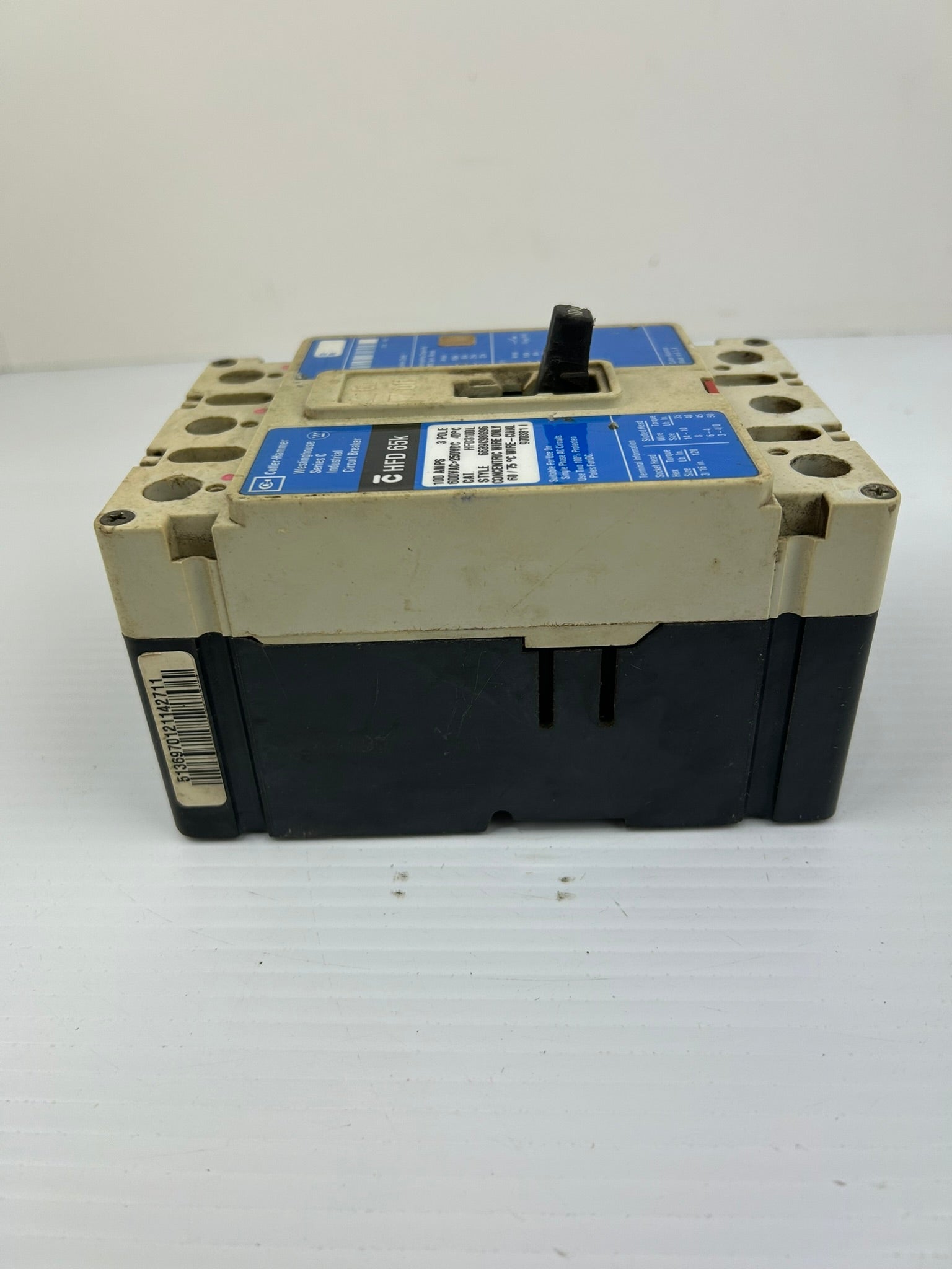 Cutler-Hammer HFD3100L Industrial 3 Pole Circuit Breaker Series C 100 Amps