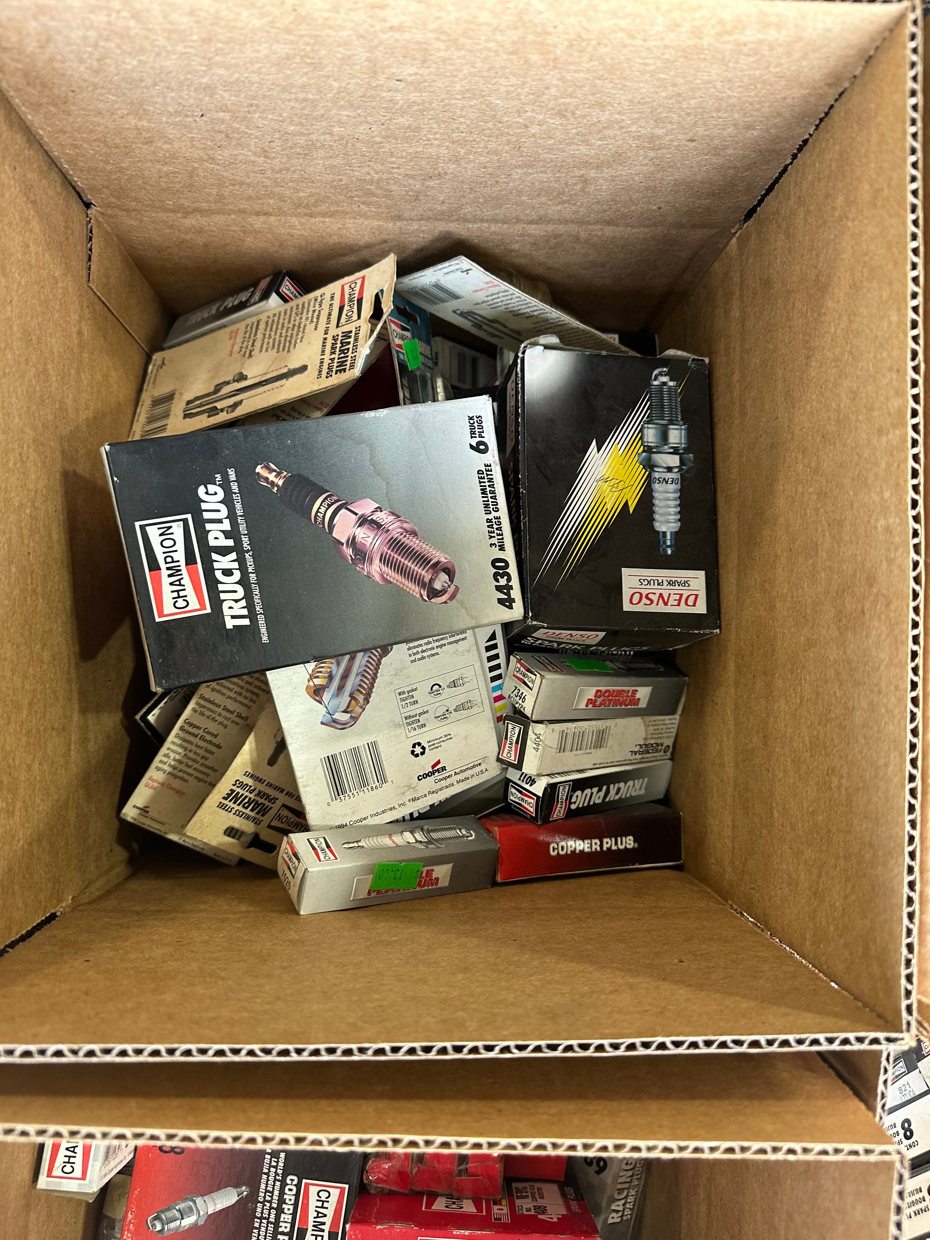 Huge Lot of Automotive Spark Plugs Champion, AC Delco, Autolite, Denso