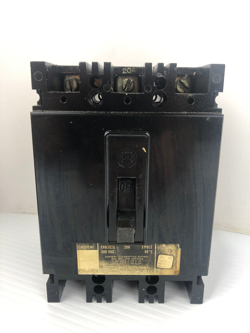 Westinghouse EHB3020 Circuit Breaker 20A 3P