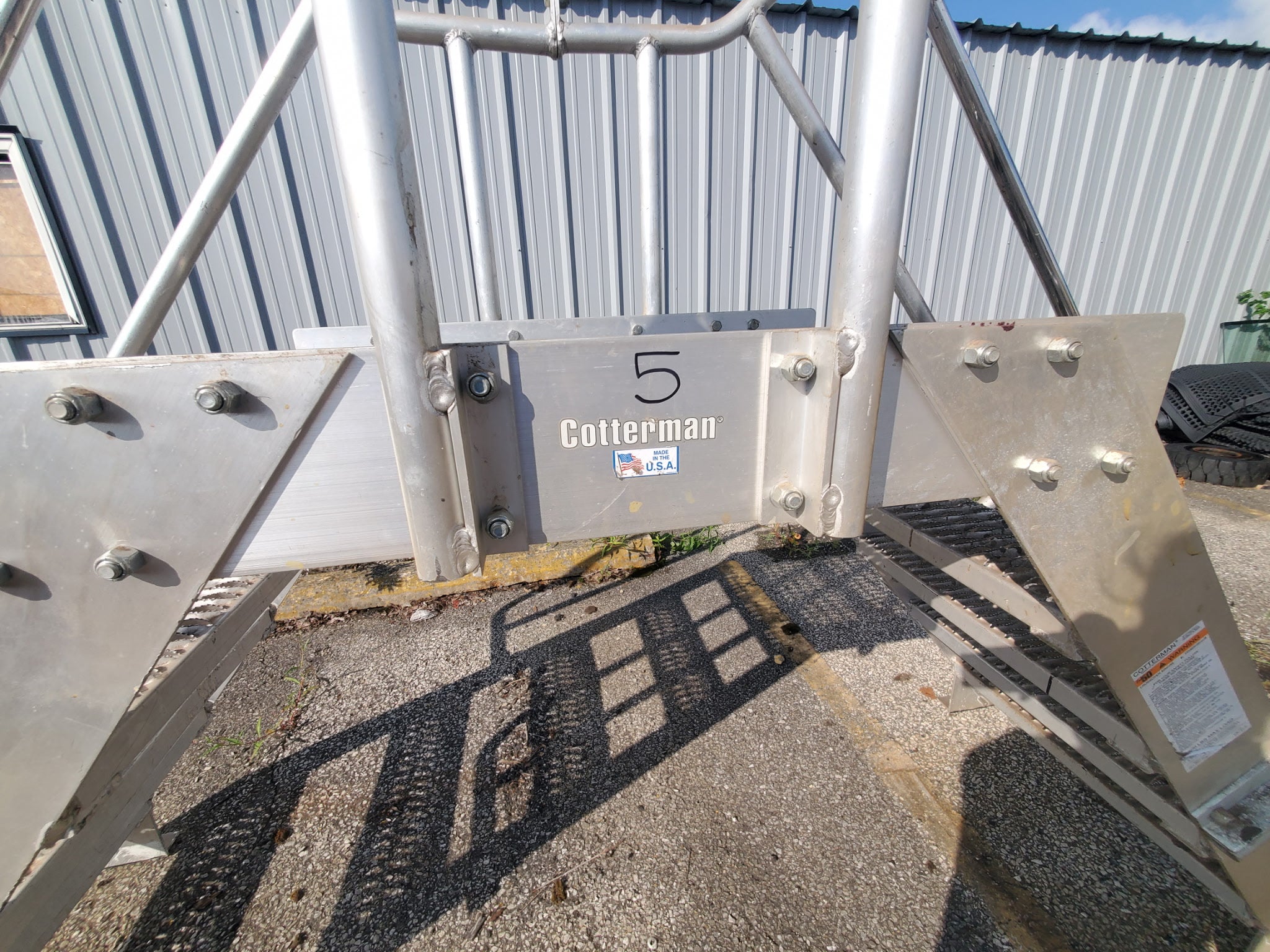 Cotterman Aluminum Crossover Bridge Ladder Platform Stairs & Handrails 91" L