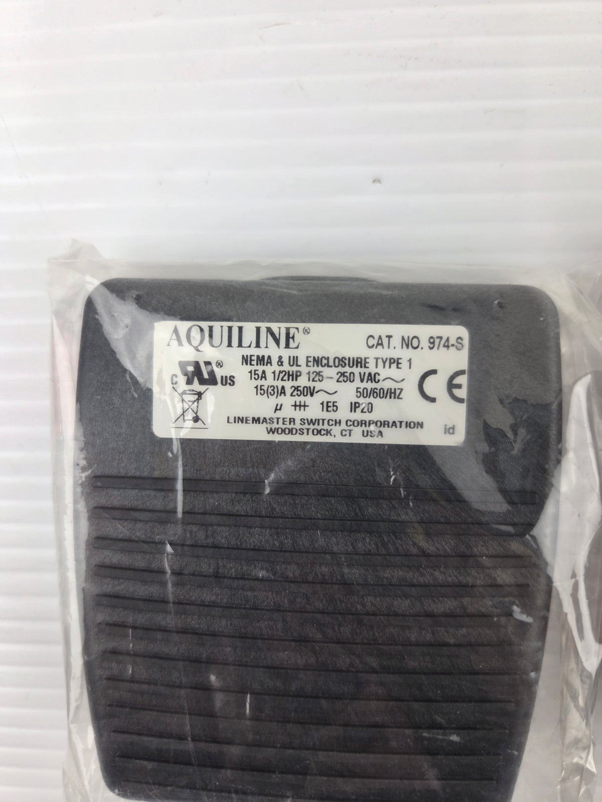 Linemaster Aquiline 974-S DPDT Momentary Foot Switch 15A 250VAC
