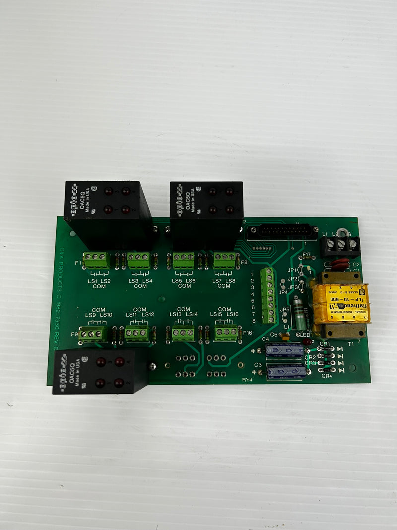 Namco CA110-10000 C&A Products Relay Circuit Board RB-1 Rev. C with 3 Relays