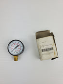 Pressure Gauge 4FLU1A 0 to 100 PSI 2-Inch