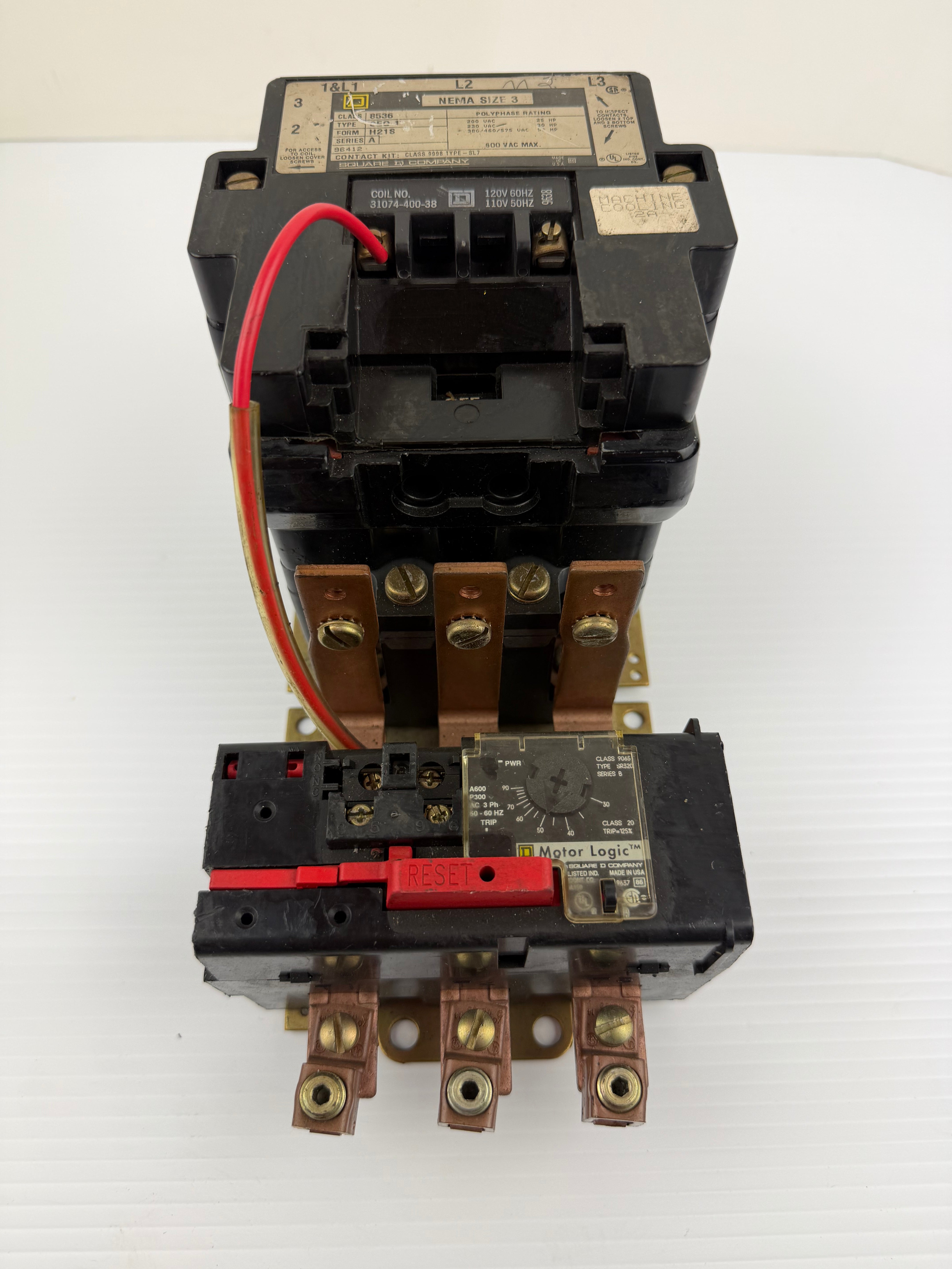 Square D Motor Starter 8536 Size 3 600 VAC Series A