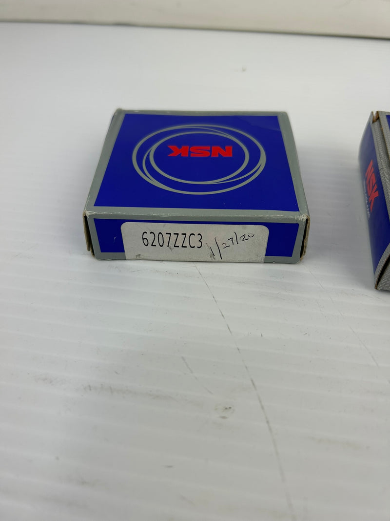 NSK 6207ZZC3 Bearing - Lot of 2