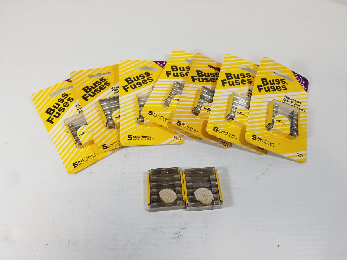 Cooper Bussmann KJ-5 Japanese Automotive Fuse Assortment - Lot of 9