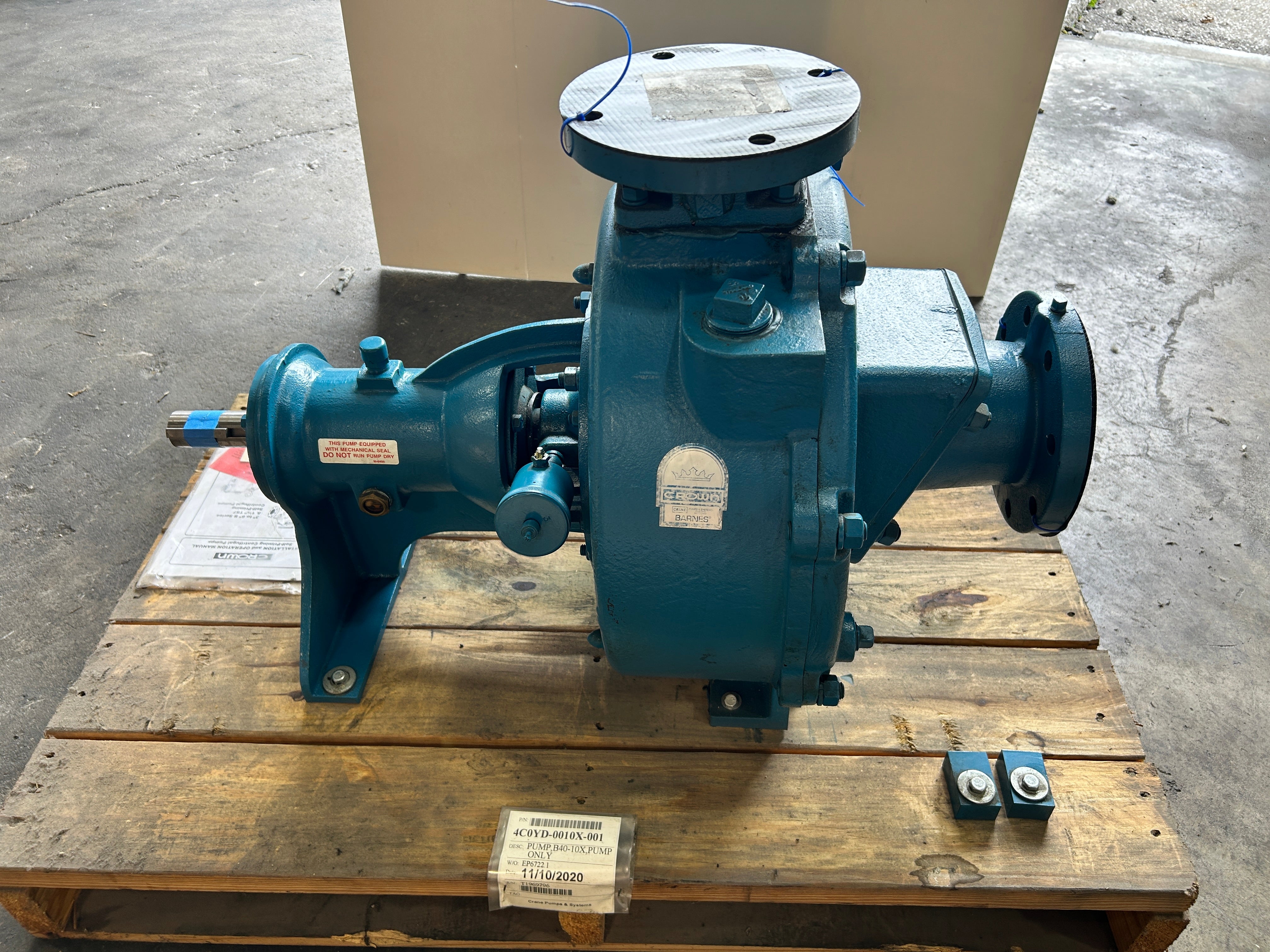Crane Pumps Crown B40-10X End Suction Centrifugal Pump 4COYD-0010X-001