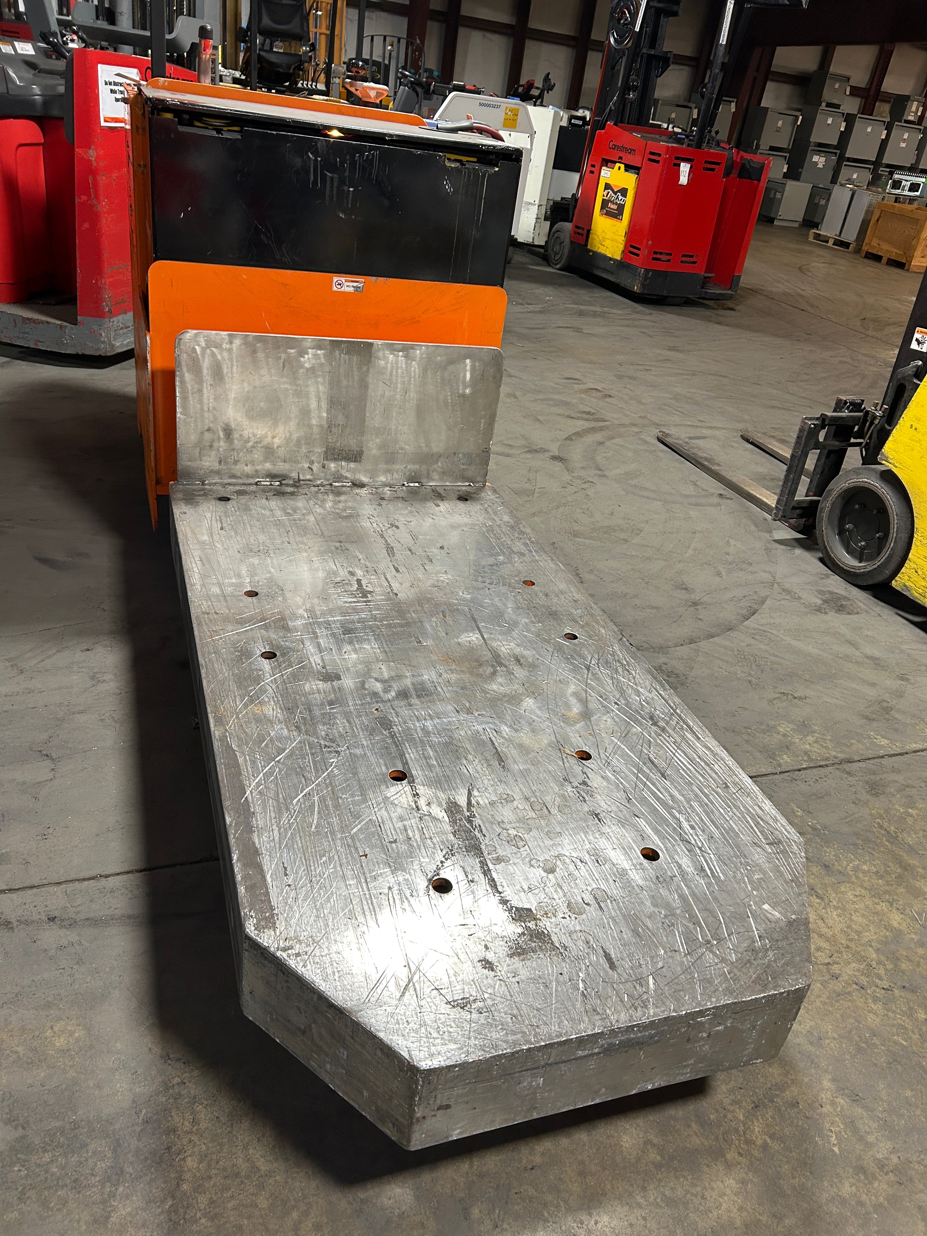 Rico PLR-100 Platform Lift Truck Stand-Up Electric 10,000 Lb 2587 Hrs 36V Type E