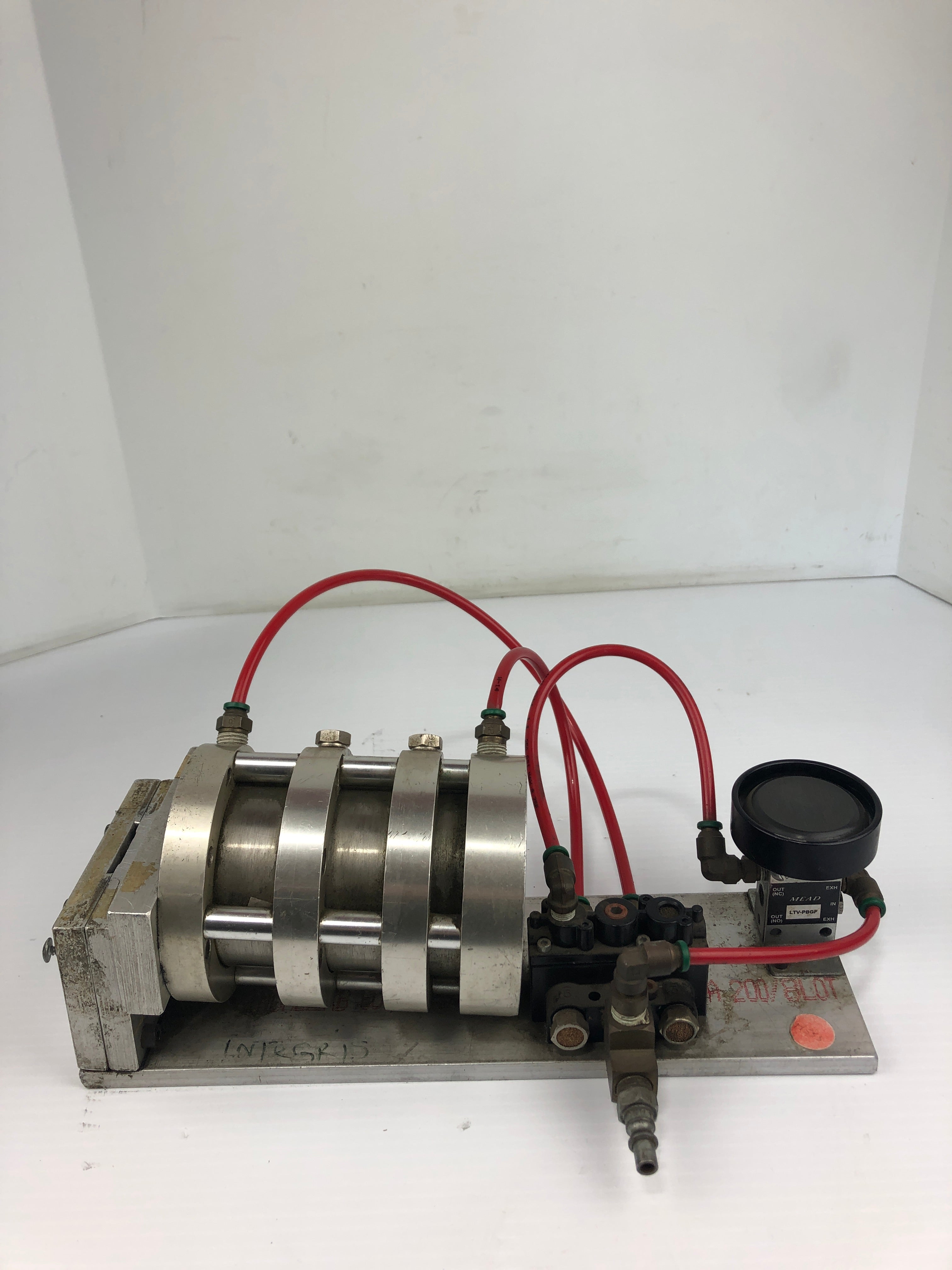Bimba F03-700 Cylinder Assembly With Mead LTV-PBGF Low Stress Air Valve