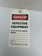 Brady 87004 Danger Defective Equipment Tag - Lot of 23