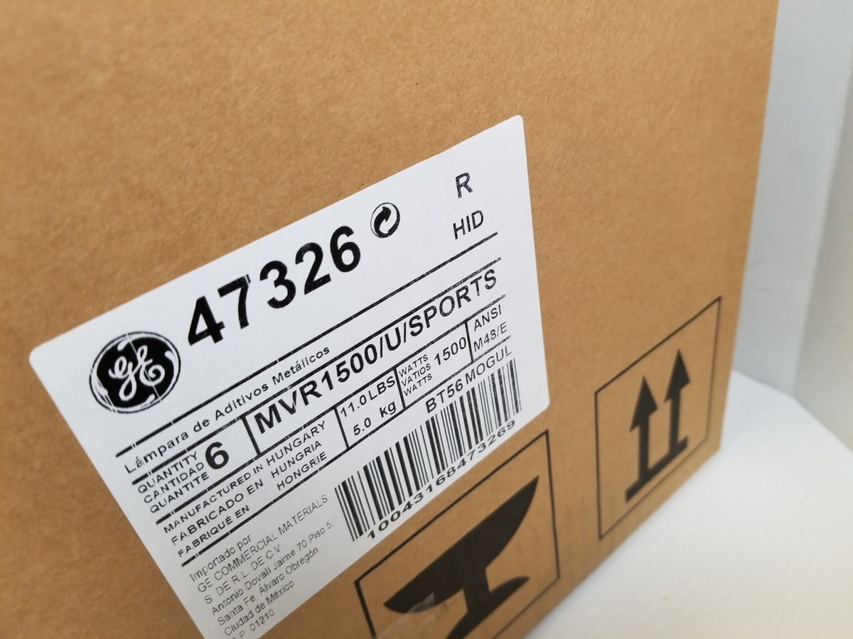 GE 47326 MVR1500/U/SPORTS Metal Halide Bulb (Case of 6)