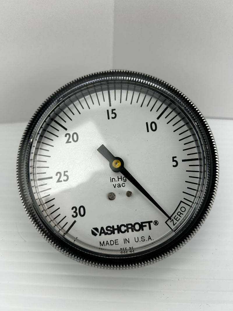 Ashcroft 355-35 Air Pressure Gauge 0-30in. Hg VAC