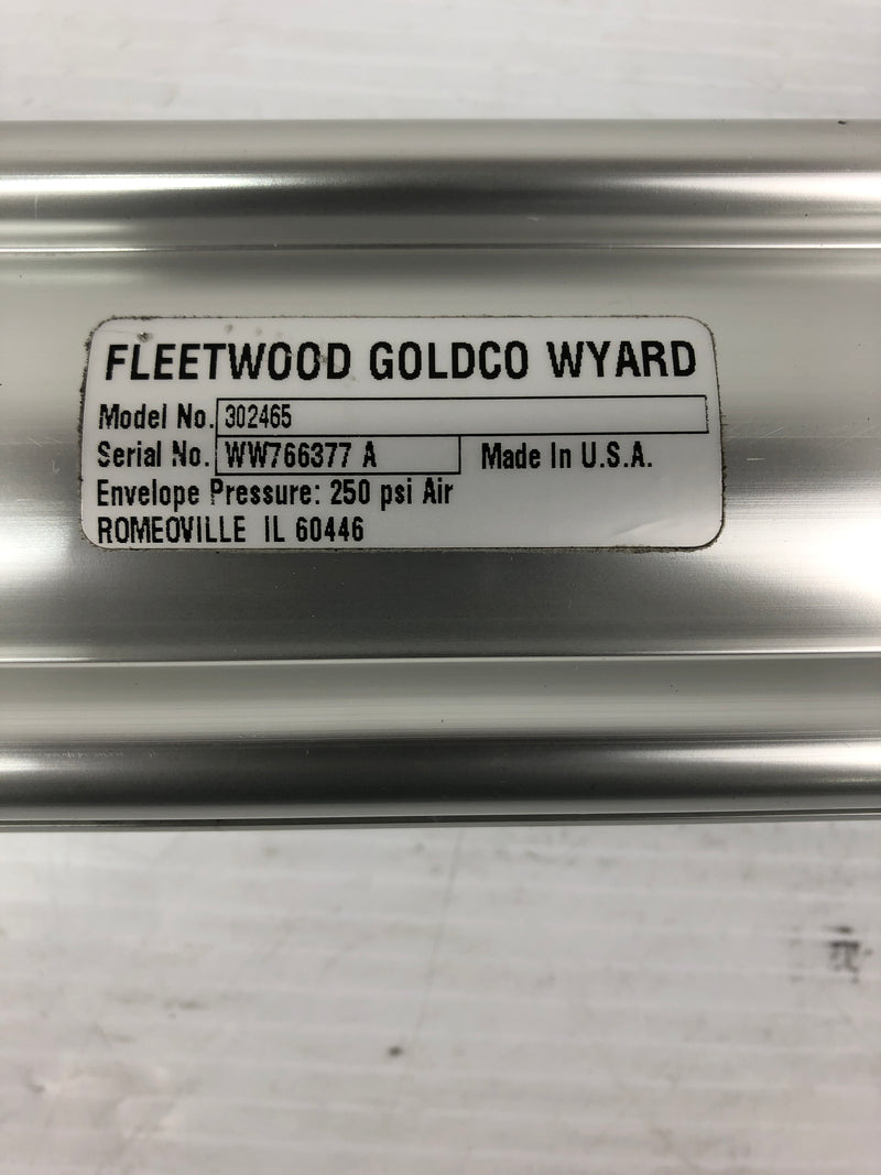 Fleetwood Goldco Wyard 302465 Pneumatic Air Cylinder 250 PSI 2.5" Bore