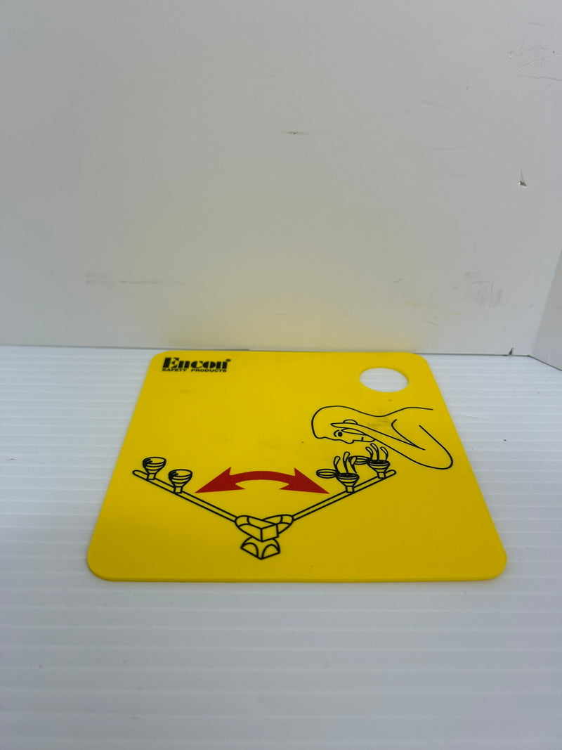 Encon Safety Swing Pull Away Eyewash Station Sign Yellow - Lot of 9