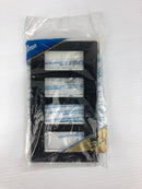 Leviton 80312-E 4 Gang Snap-on Wallplate Kit Black - Lot of 9