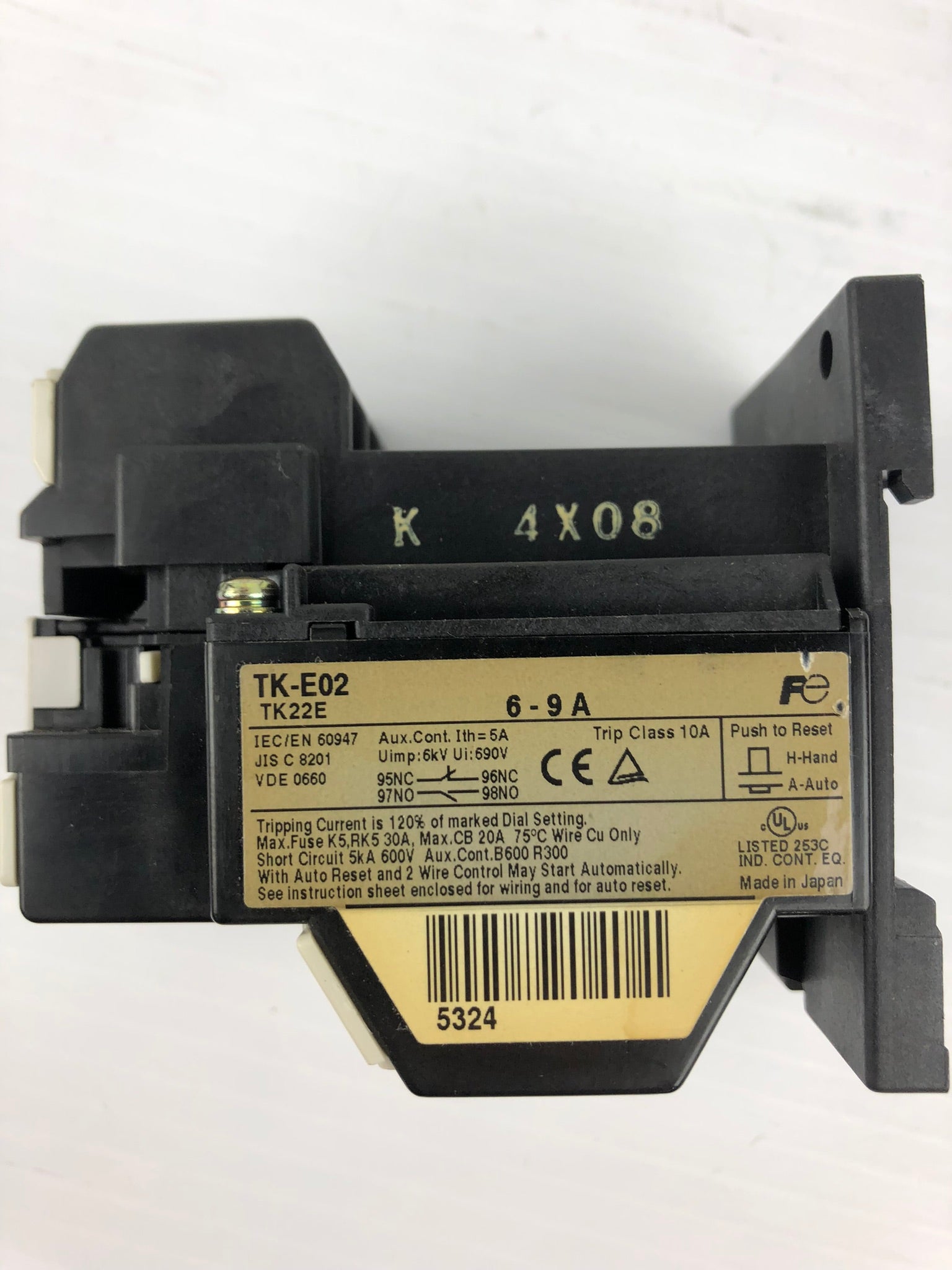 Fuji Electric TK-E02 Thermal Overload Relay TK22E 6-9A SZ-HCE TZ1HCE