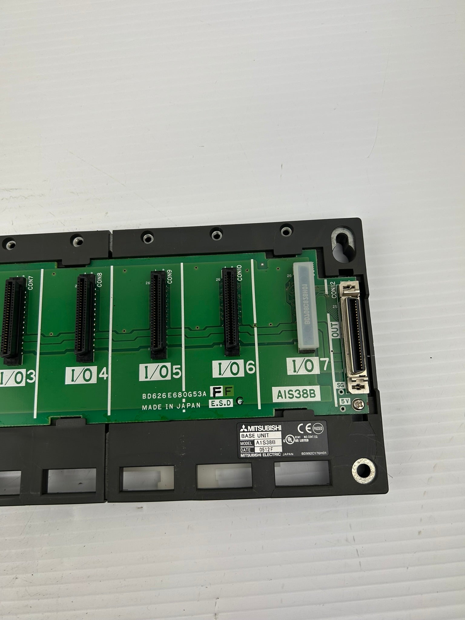 Mitsubishi A1S38B Base Unit Empty PLC Rack MEC-40V-0
