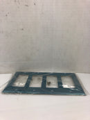 Leviton 000-84412-40 Blue Steel 4 Gang Wall Plate - Lot of 5