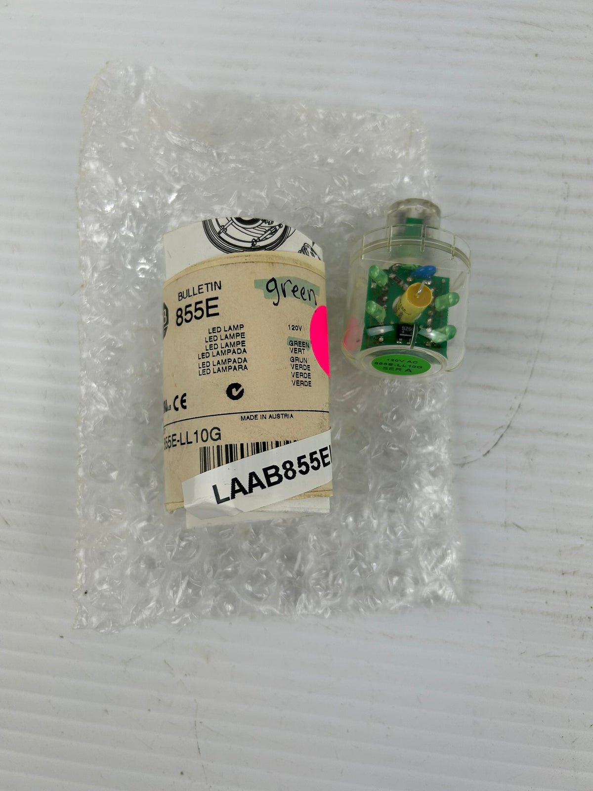 Allen Bradley 855E-LL10G Stack Light LED Lamp Green - Series A
