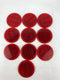 Stratolite SAE-A-87-D0T Red Reflector Peel and Stick 3-1/8" Round - Lot of 10
