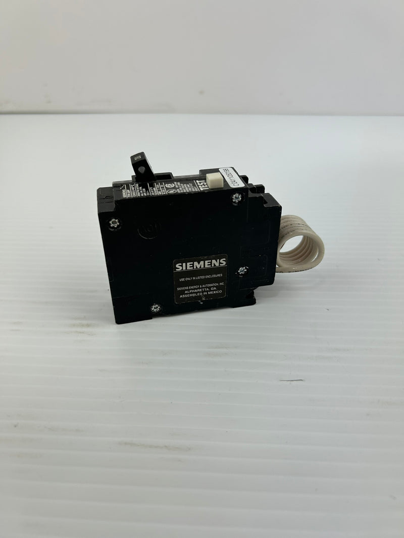 Siemens AD-607 Single Pole Circuit Breaker QPF Class A 20 Amps