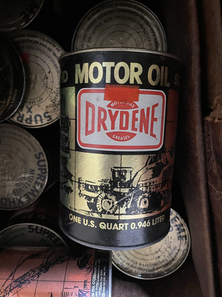 Vintage Oil Can Drydene Motor Oil Supreme XHD / Transmission Fluid
