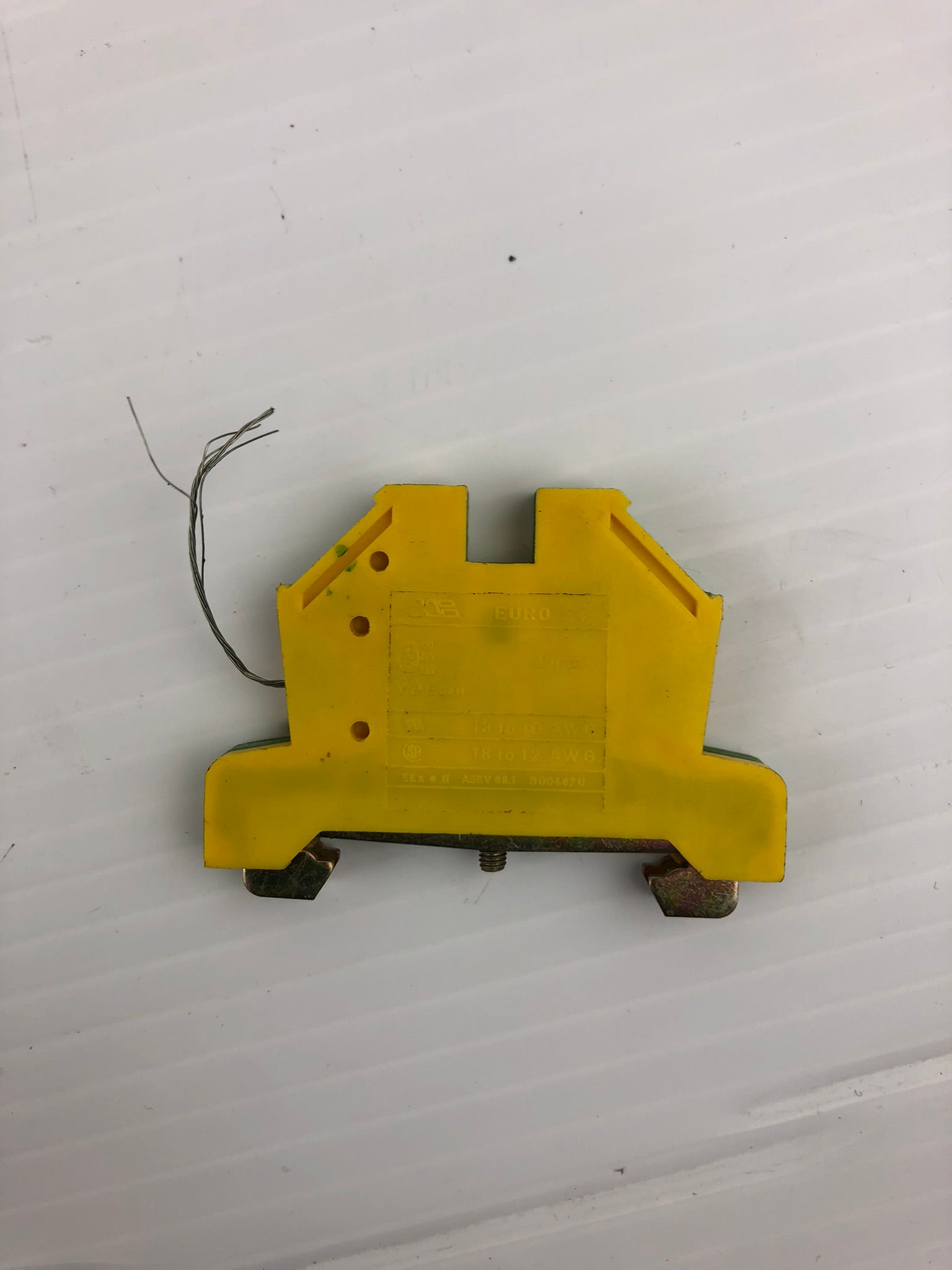 Morsettitalia Euro E4 Ground Terminal Block Green & Yellow - Lot of 3