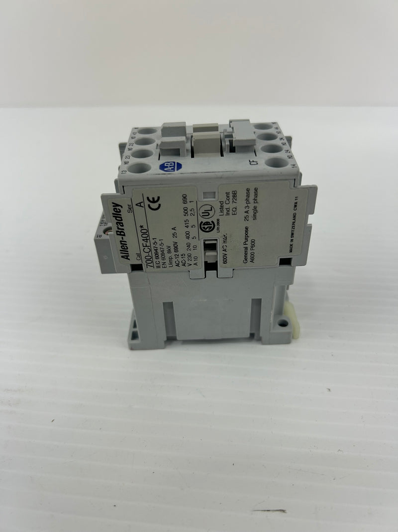 Allen-Bradley 700-CF400* Contactor Series A 600 VAC Max