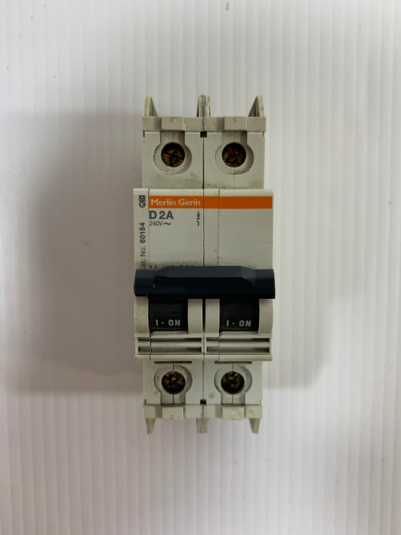 Merlin Gerin D2A Circuit Breaker 60154 2 Amp 2P