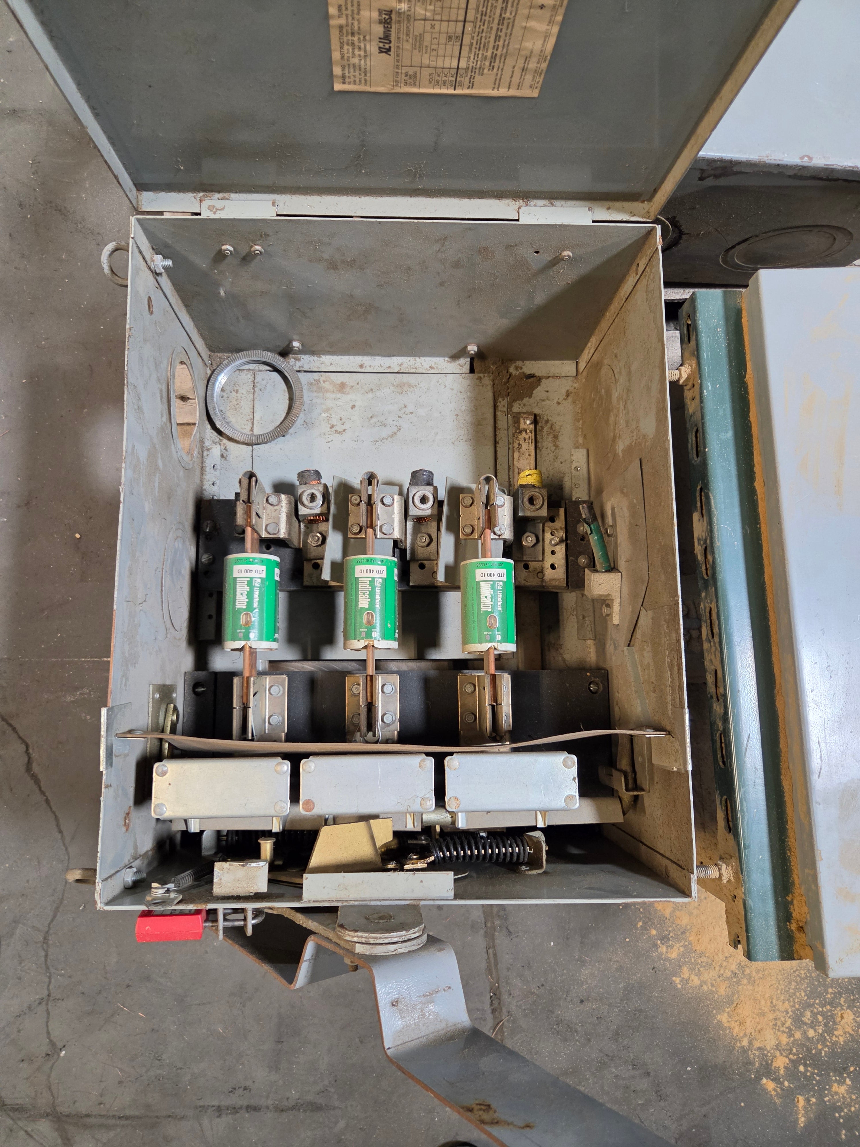 Gould ITE UV365 XL-Universal Bus Plug Fusible Switch 400A 600V Busway 3 Phase